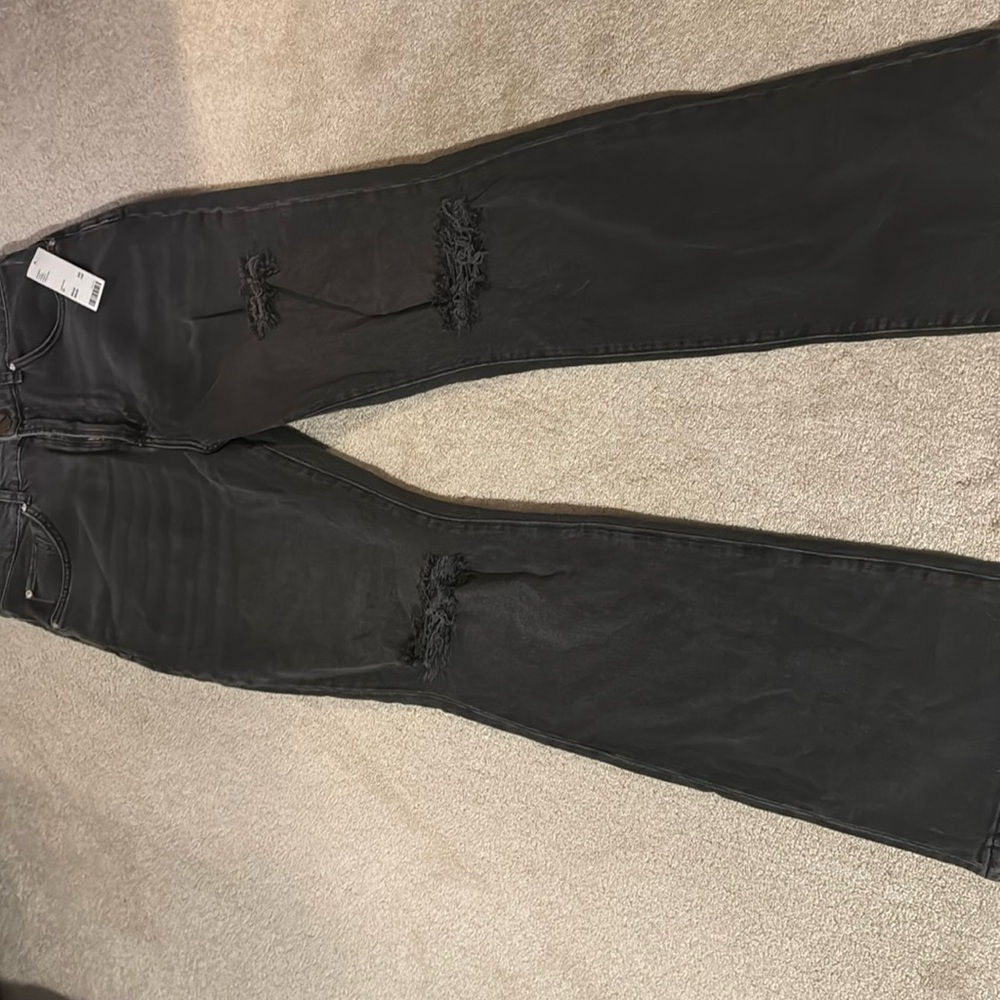 Urban Outfitters distressed high rise flare jeans